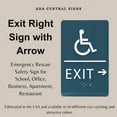 thumbnail image 6 of ADA CENTRAL SIGNS - 6"X9" Exit Right Sign with Arrow - ADA Compliant Tactile Graphics Grade 2 Braille Text Wall Signs - Emergency Rescue Safety Sign for School, Office, Business, Apartment, Restaurant, 6 of 7