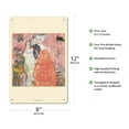 thumbnail image 2 of The Two Women Friends - From an Original Color Painting by Gustav Klimt c.1945 - 8 x 12 inch Vintage Metal Tin Sign, 2 of 4