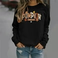 thumbnail image 4 of Yteetum Pumpkin Print Sweatshirts for Women Halloween Thanksgiving Print Crewneck Hoodless Sweatshirt Tops Womens Casual Pumpkin Season Print Round Neck Loose Fits Long Sleeve Sweatshirts Fall Trendy, 4 of 6