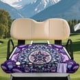 thumbnail image 3 of Yuyamidu Purple Golf Cart Seat Covers Boho Mandala Flower Club Car Seat Blanket with Pockets Fashion Golf Cart Seat Towel Blanket for Universal Accessories for Club Car and More 2-Seat Golf Carts, 3 of 7