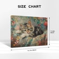 thumbnail image 4 of 12x16 inch Canvas Hanging Picture Painting Cute Cats In The Flowers,Charm Rustic Garden,Children'S Room,Cat'S Nest Decor Posters Paintings,Gift For Cat & Flower Lover,For Children'S Room,Yard, 4 of 6