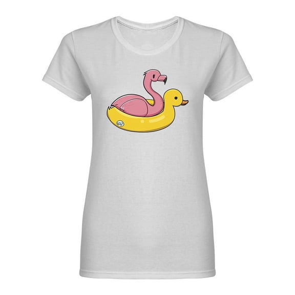 Flamingo With Duck Shaped T-Shirt Women -Image by Shutterstock, Female XX-Large