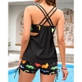 thumbnail image 5 of CHIUNL Tankini Swimsuits for Women, Tummy Control Bathing Suit for Women, Floral Print Two Piece Sets with Boy Shorts, One Piece Swimwear for Summer Vacation & Resort Wear (Multicolor M), 5 of 6