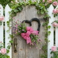 thumbnail image 5 of Heart Shaped Wreath Valentines Day Decorations Valentines Day Wreath Spring Wreath Spring Decor Valentine Wreaths for Front Door Heart Wreath Valentines Day Decor Valentines Wreath 19 Inch, 5 of 5