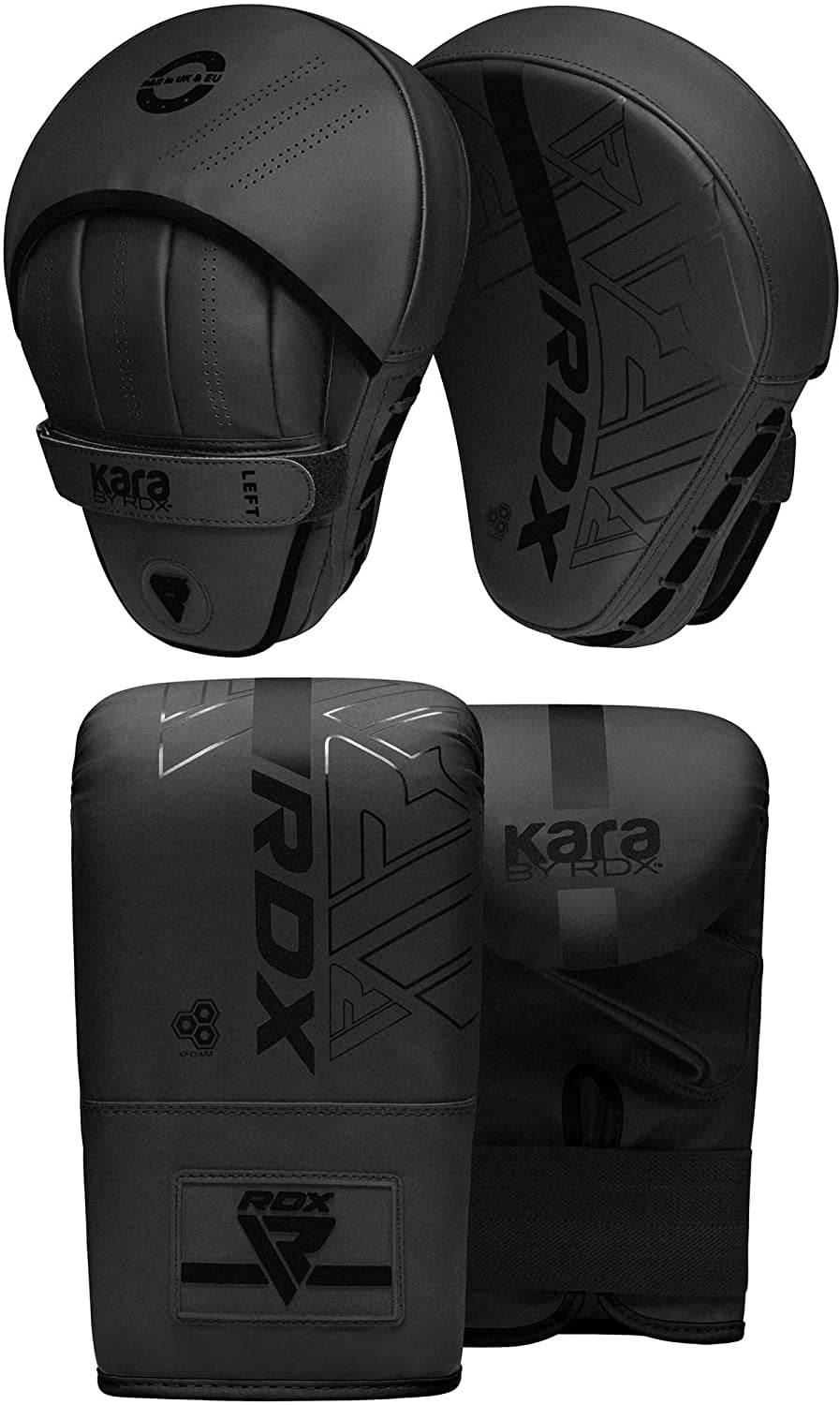 RDX Boxing Strike Pad Set, Black/Red, 2 Piece