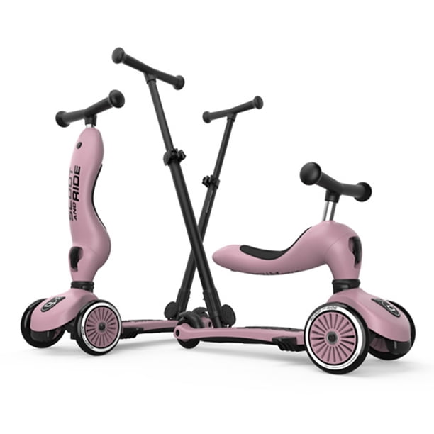 SCOOT AND RIDE ピンク　室内使用のみ Scoot & Ride 2-in-1 Kid Scooter Push Bar Highwaykick 1 Push & Go