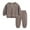 Brown, variant on NAISIBABY Boys Girls Outfit Sets, Casual Solid Color Sweatshirts and Pants Kids 2 Piece set Gray 1-2T