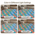 thumbnail image 7 of ODIKA Storybook Square Bold Alternating Grid Design Floor Covering Non-Slip Chair-Friendly for Dining Room, Under Table, Home Office, 7 of 7
