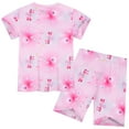 thumbnail image 2 of WIBACKER Girls Pajamas Set for Kids 3D Dinosaur Printed Sleepwear 3-8 Years 2 PCS Short Sleeve Top and Shorts Toddler Girls Pjs, 2 of 6