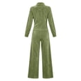 thumbnail image 6 of Wenini Women's Loose Stand Collar Long Sleeve Jumpsuit Front Zipper Wide Leg Jumpsuit with Pockets 2026 Trendy Casual Lounge Clothing, 6 of 7