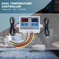 thumbnail image 4 of Amdohai Dual Digital Thermostat Temperature Controller Two Relay Output Thermoregulator for incubator Heating Cooling XK-W1088 DC12V, 4 of 8