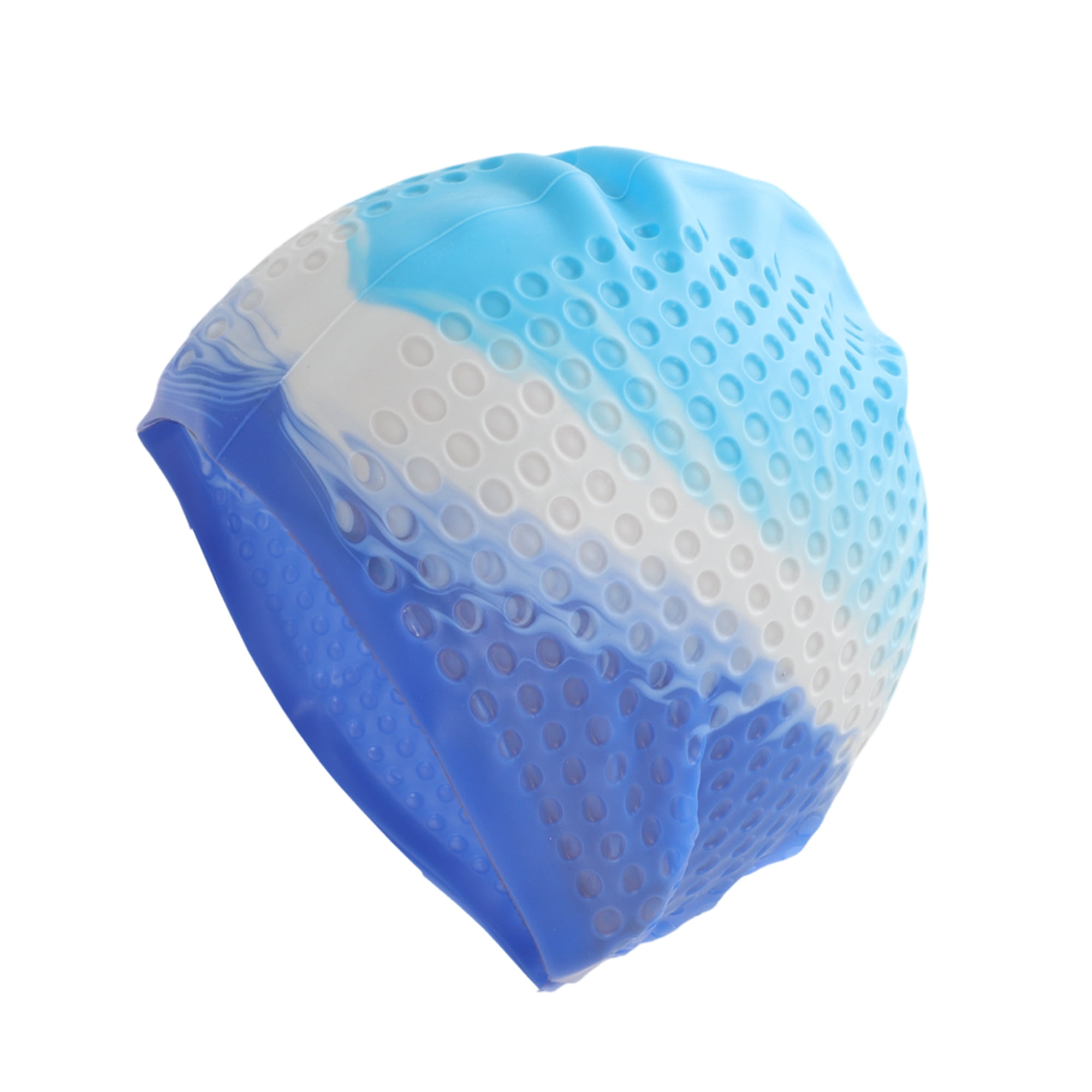 Unique Bargains Waterproof Bubbles Texture Swimming Cap Assorted Color, Blue