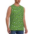 thumbnail image 2 of Bingfone Kiwi Fruit Pattern Men's Tank Tops Workout Sleeveless Tee Shirts Running Beach Tanks for Men-Large, 2 of 7