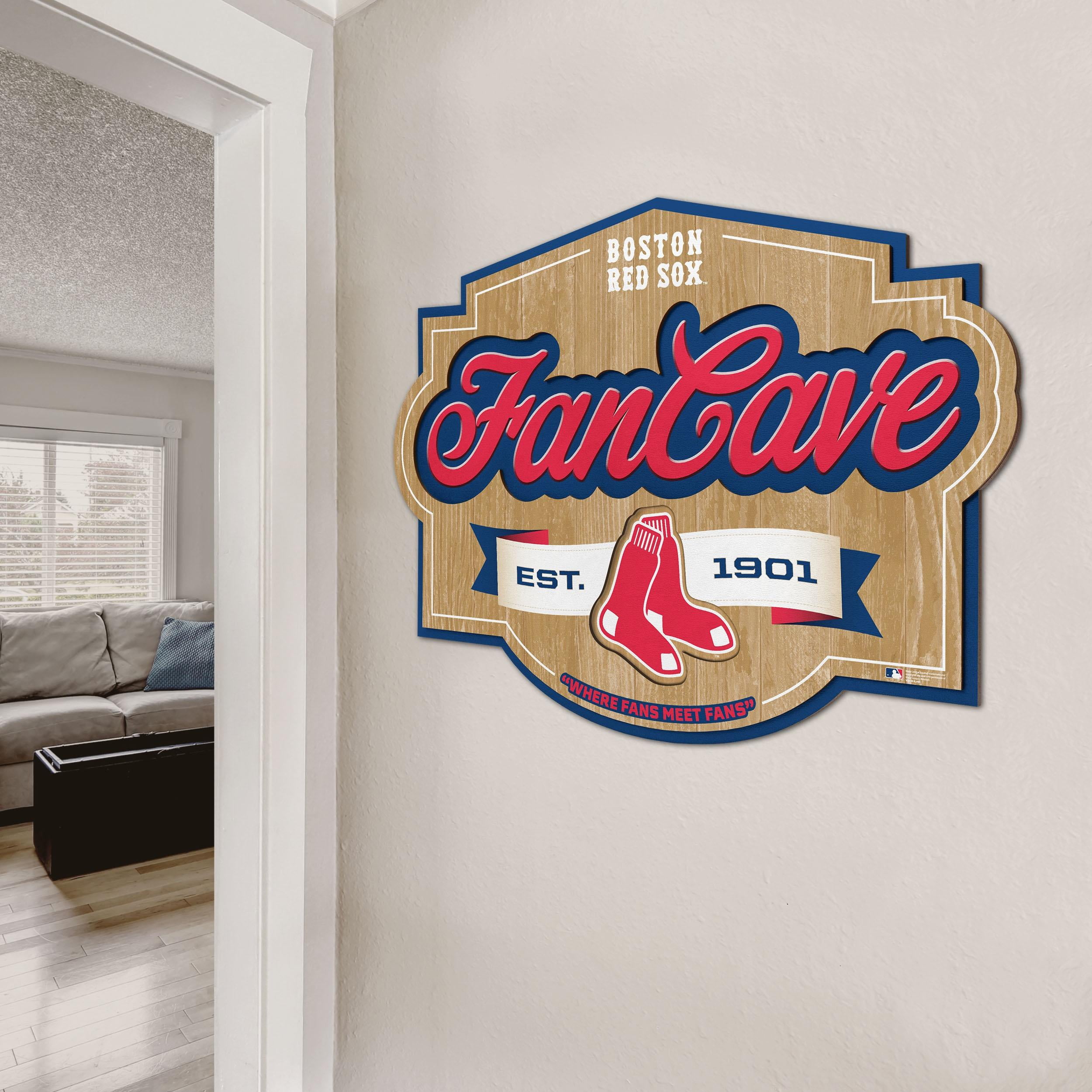 YouTheFan MLB Boston Red Sox Fan Cave Sign