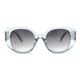 thumbnail image 2 of Womens Mod Fashion Round Thick Temple Plastic Chic Sunglasses Slate - Smoke, 2 of 4