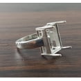 AFGEMSNJEWELLERY 10x14mm Rectangle Semi-Mount Ring 925 Sterling Silver ...