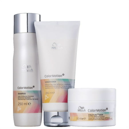 WELLA PROFESSIONALS ColorMotion+, Color Protection Shampoo + Conditioner + Structure+ Mask Set