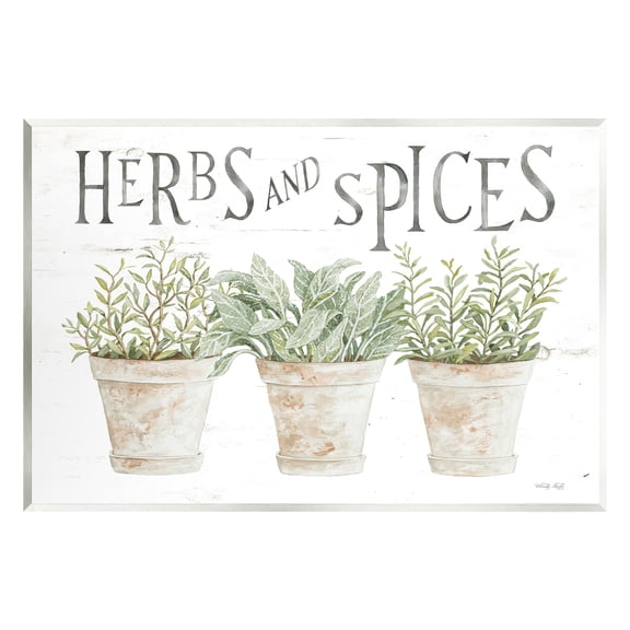 Stupell Industries Country Herbs & Spices Botanical & Floral Painting Unframed Art Print Wall Art, 15 x 10