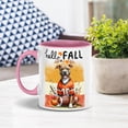 thumbnail image 5 of Hello Fall Pitbull Football Welcome Autumn with Leaves Pumpkins 11oz Accent Two-tone Mug Terrier Dog Lover Coffee Tea Cup - 00012, 5 of 5