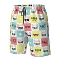 thumbnail image 6 of Uemuo Cute French Bulldog Pattern Men's Swim Trunks Hawaiian Beach Bathing Suit Swimsuits Beach Quick-Dry Shorts with Pockets-3X-Large, 6 of 9