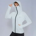 thumbnail image 2 of EDFBUYKRS Female Long Sleeve Hoodie Women's Summer Lightweight Ice Silk Hoodie Casual Pullover Sweatshirt for Daily Wear Comfortable Basic Solid Color Sun with Breathable Fabric and Relaxed Fit M, 2 of 4