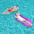 thumbnail image 4 of Fila flotante plegable con reposacabezas hamaca cama inflable al aire libre (rosa) Likrtyny Deportes al aire libre Salida diaria Juego de fiesta, 4 of 8
