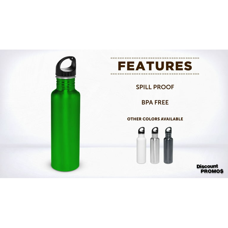 DISCOUNT PROMOS Custom Stainless Steel Water Bottles 26 oz. Set of 10,  Personalized Bulk Pack - Reus…See more DISCOUNT PROMOS Custom Stainless  Steel
