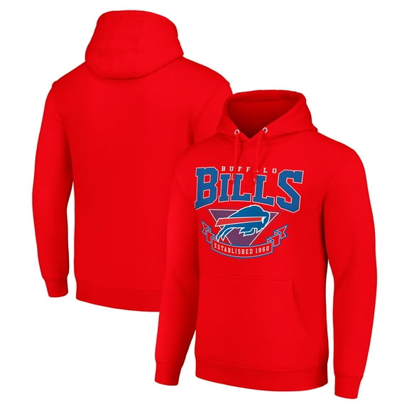 Men's Starter Red Buffalo Bills -80s Inspired Pullover Hoodie
