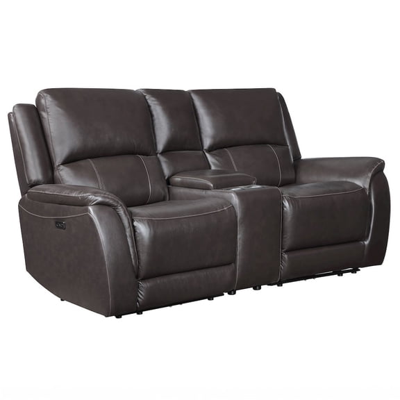 Steve Silver Alexandria Power Leather Reclining Conso