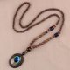 thumbnail image 1 of Cadena de suéter larga de madera estilo étnico retro, colgante Bodhi, collar de cuentas de madera, colgante de algodón y lino para hombres y mujeres, accesorios, 1 of 1