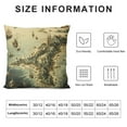 thumbnail image 5 of Nawypu  World Map Throw Pillow Cushion Cover, Map of Southern Part of The Norway Vikings World Old Scandinavian Land, Decorative Square Accent Pillow Case, Cream Grey, 5 of 5