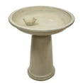 thumbnail image 3 of Esschert Design USA FB423 Ceramic Bird Bath on Pedestal with Bird, White, 3 of 7