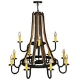 thumbnail image 5 of Meyda Tiffany 136568 Barrel Stave Madera 12 Light 44" Wide Wrought Iron Candle Style, 5 of 5