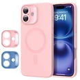thumbnail image 1 of Funda ESR para iPhone 16 con silicona MagSafe Rosa, 1 of 9