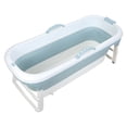 thumbnail image 3 of Wliqien 58/50/46 inch Foldable Bathtub, Portable Bathtub for Adult, Large Collapsible Tub, Freestanding Surround Collapsible Bathtub, Effortless Folding Bathtub, Hot Bath, Ice Bath (Blue), 3 of 7