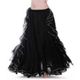 thumbnail image 1 of Belly Dance Skirts Oriental Double High Slits Belly Dance Costume Skirt For Women Skirt Belly Dance (Without Belt), 1 of 5