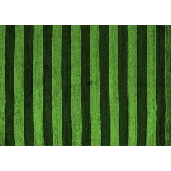Ahgly Company Indoor Rectangle Abstract Green Modern Area Rugs, 2' x 3'