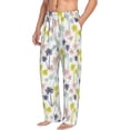 thumbnail image 2 of Uemuo Hawaiian Coconut Tree Pattern Men's Wide Leg Palazzo Lounge Pants with Pockets Light Weight Loose Comfy Casual Pajama Pants-Medium, 2 of 9