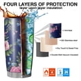thumbnail image 7 of 20 Oz Pioneer Flower Coffee Tumbler Double Wall Insulated Stainless Steel Water Bottle | Metal Reusable Thermoses Flask with Cup Cap | Leak & Sweat Proof with Anti-Dust Lid, 7 of 7