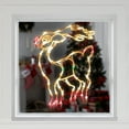 thumbnail image 4 of Northlight Lighted Reindeer Christmas Window Silhouette - 18" - White - Multicolor Lights, 4 of 8