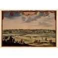 thumbnail image 2 of Unknown 32x23 Gold Ornate Wood Framed with Double Matting Museum Art Print Titled - Iberian Peninsula Madrid Spain Panoramic - 1600, 2 of 4