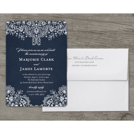 Personalized Wedding  Anniversary  Party Invitation Rustic 