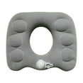 thumbnail image 1 of Almohada inflable con forma de dona, cojín para asiento, fácil de limpiar, diseño hueco, cojín para el trasero, almohadilla para sentarse para viajes gris, 1 of 8