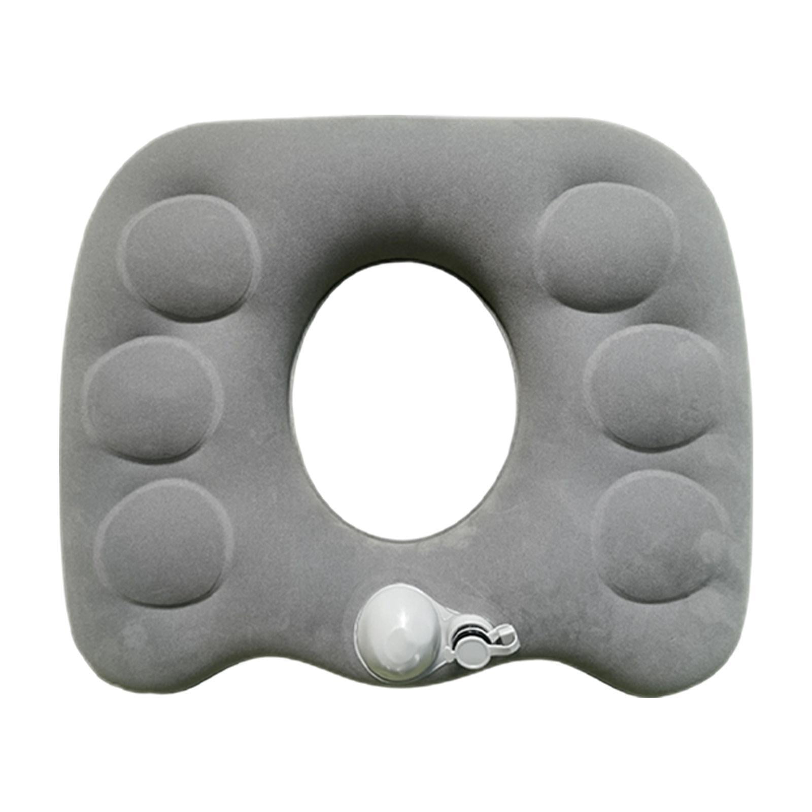 Wswqop Inflatable Donut Pillow Seat Cushion Seat Pad Easy to Clean Portable Lightweight grey
