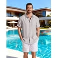 thumbnail image 6 of COOFANDY Hawaiian Shirt for Men Short Sleeve Button Down Tropical Shirts Summer Vacation Beach Shirts with Pocket, 6 of 6