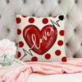 thumbnail image 5 of Clearance Under $1 Boovnll Valentines Pillow Covers 18x18", Valentines Gifts, Printing Valentines Day Pillow Covers for Home Bedroom, Living Room, Couch, Sofa, Party Decor, Valentines Day Decorations, 5 of 6