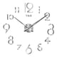 thumbnail image 1 of Reloj de pared 3D DIY, moderno, sin marco, con números adhesivos decorativos plateados Plata, 1 of 9