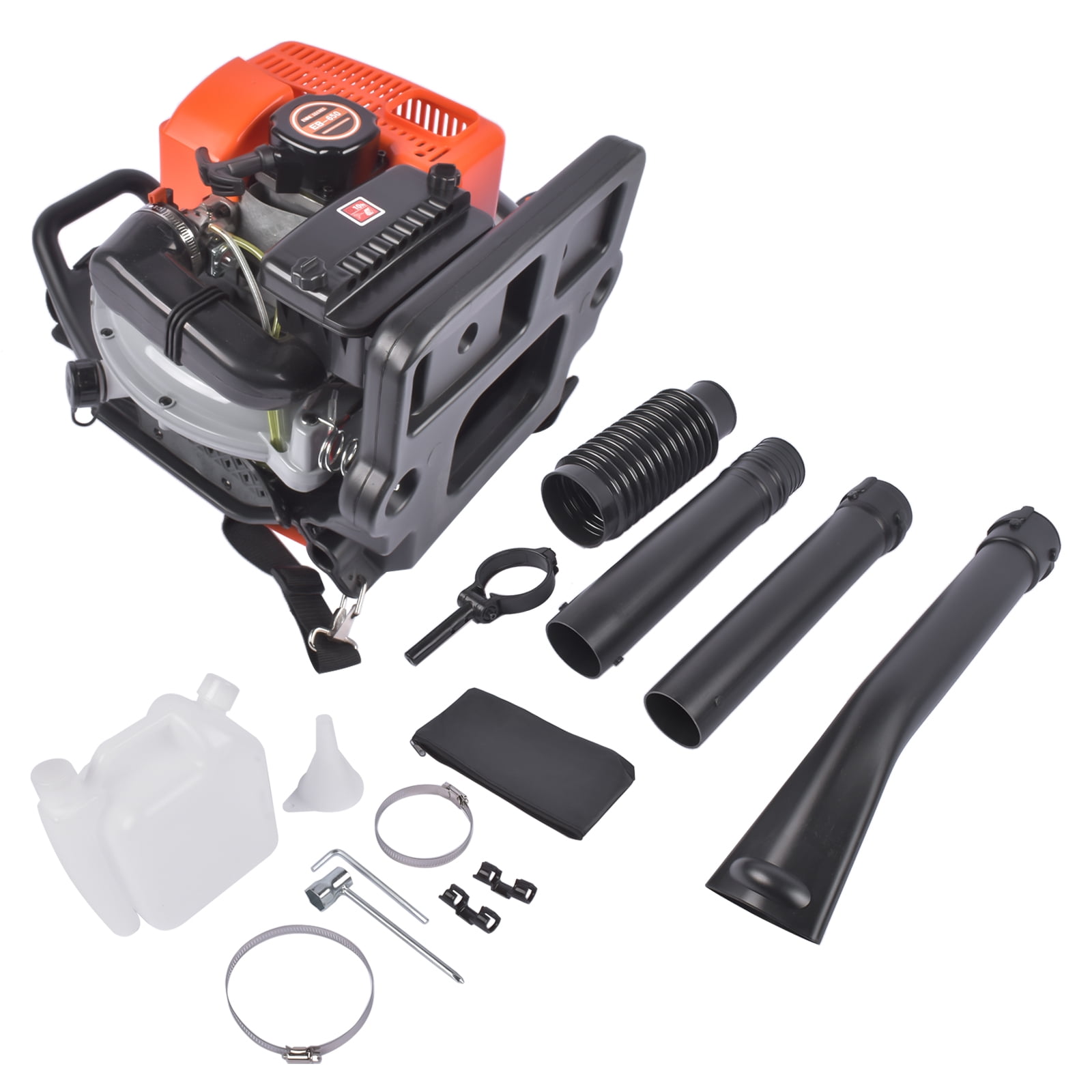 NEWZQ 63CC 2-Stroke Backpack Leaf Blower 1.8L Capacity 2700W Powerful Grass Blower