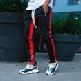 thumbnail image 3 of DeHolifer Jogger Sweatpants for Men Leg Zipper Solid Color Remote Leisure Pants Fashionable Sports Mens Sweatpants Red M, 3 of 8