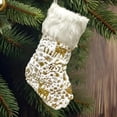 thumbnail image 6 of hiryomu Plush Christmas Socks Large Xmas Stockings Hanging Decorations with Golden Hot Stamping Pattern Holiday Gift Bags Hanging Stockings for Candy Toys Bouquets, 6 of 7